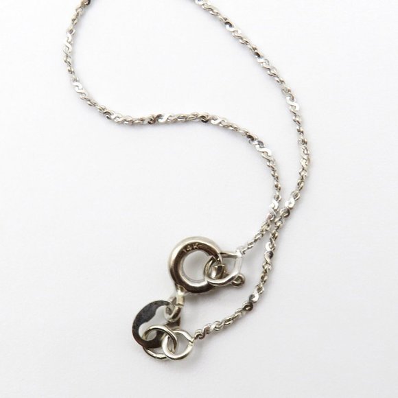 14k White Gold Diamonds Cross Pendant Necklace 22” - Picture 5 of 5